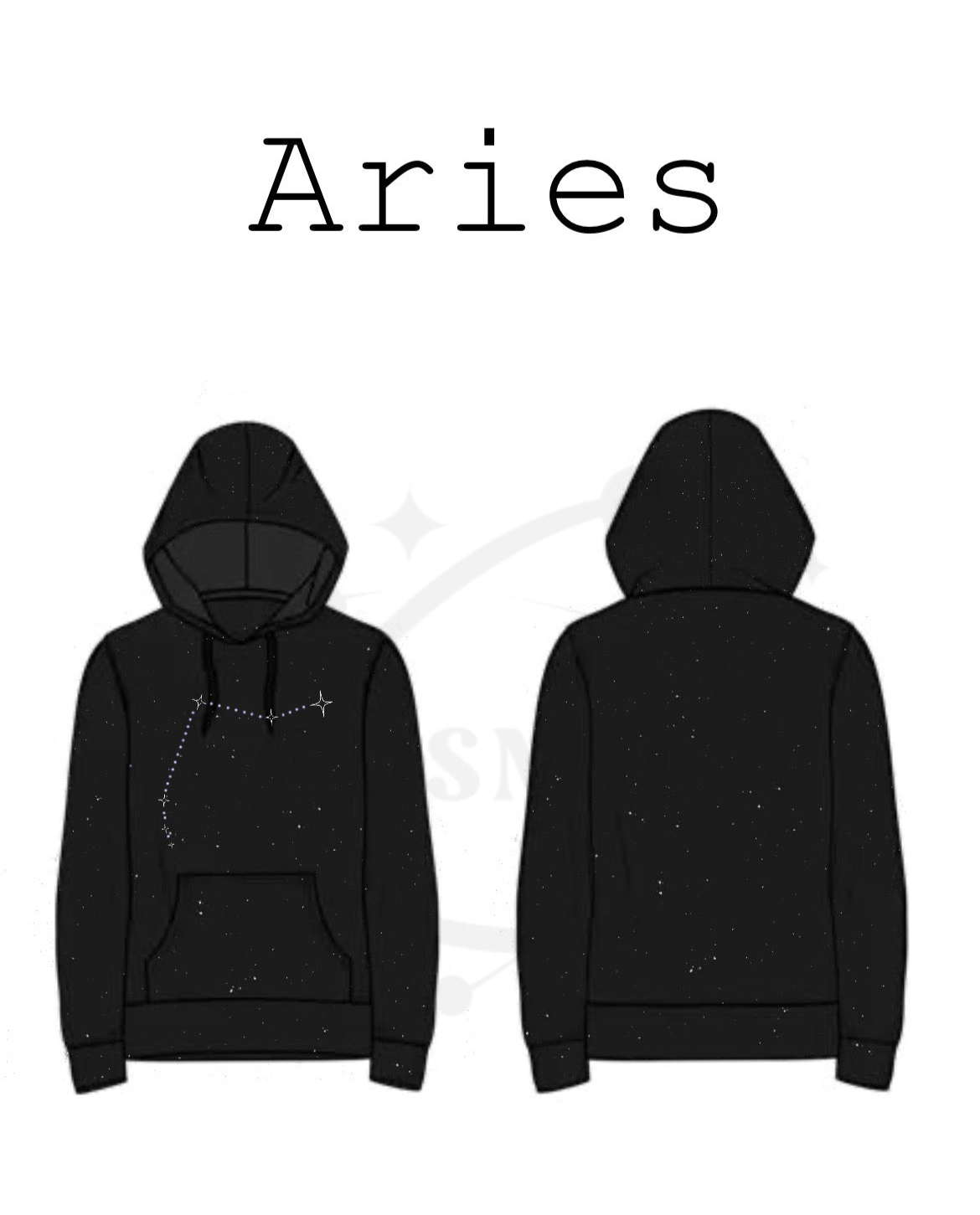 Aries Constellation Rhinestone Zodiac Hoodie ✨