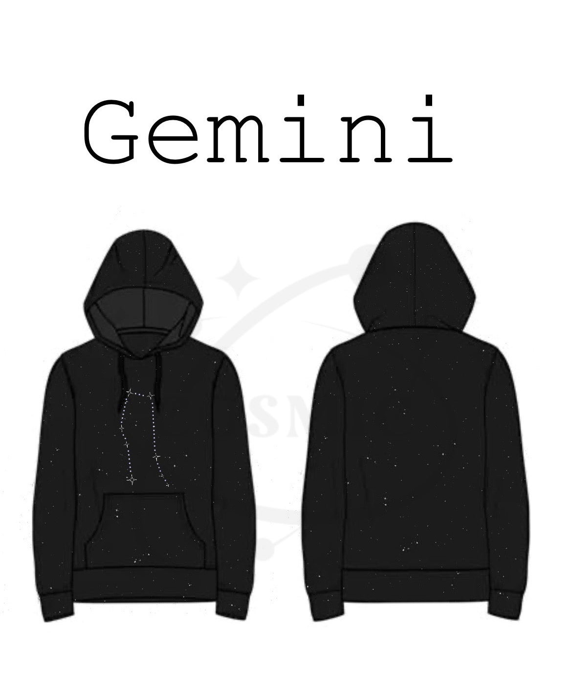 Gemini Constellation Rhinestone Zodiac Hoodie ✨